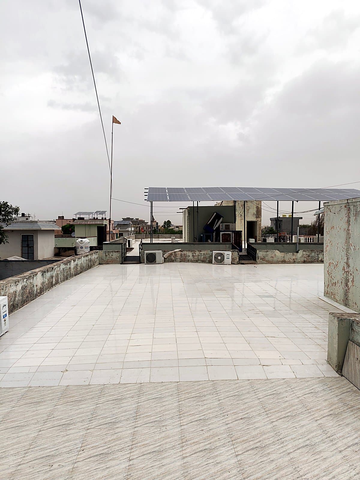 Rooftop terrace of Sharma Girls Hostel